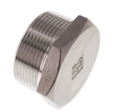 1 1/2” NPT Male Stainless steel Closing plug with Outer Hex 16 Bar