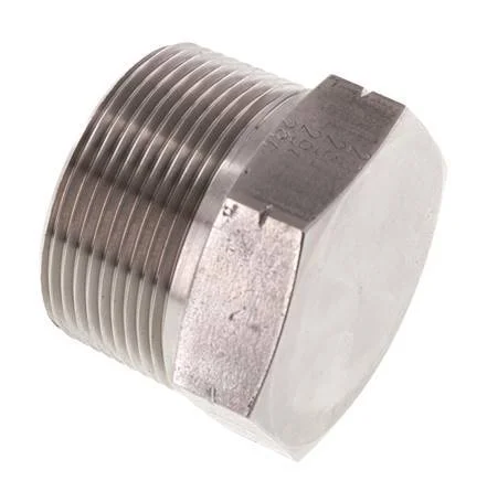 1 1/2” NPT Male Stainless steel Closing plug with Outer Hex 70 Bar