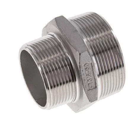 1 1/2” NPT x 2” NPT Stainless steel Double Nipple 16 Bar
