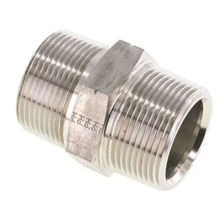 1 1/4” NPT Stainless steel Double Nipple 80 Bar – Hydraulic