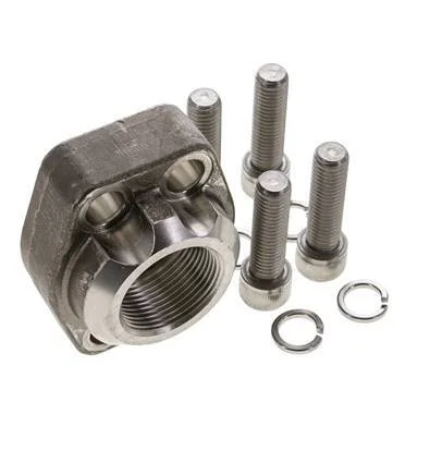 1-1/4” SAE Flange 6000 PSI Stainless Steel with G1-1/4” Female Threads ISO 6162-2