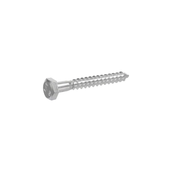 1/2-13 x 5in Zinc Hex Lag Screw 25pk HF230137