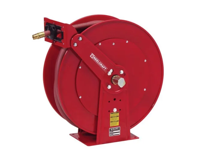 1 In. x 50 Ft. Spring Retractable Hose Reel with Hose Steel D84050 OLP