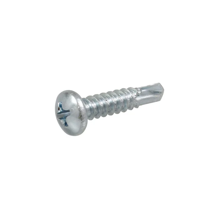 #10-16 x 1in Zinc Pan Head Phillips Self Drilling Screw 100pk HF560290