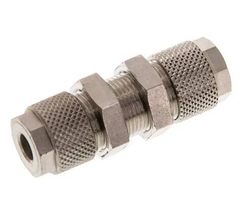 10×8 & 6×4 Nickel plated Brass Straight Push-on Fitting Bulkhead
