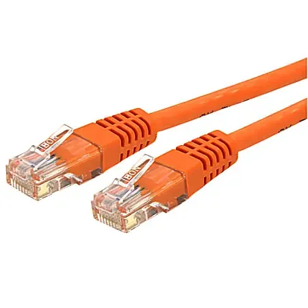 100ft CAT6 Ethernet Cable – Orange Molded Gigabit CAT 6 Wire – 100ft Orange CAT6 up to 160ft – C6PATCH100OR