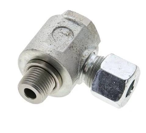 10S & M16x1.5 Zink plated Steel Swivel Joint Cutting Fitting with Male Threads 400 bar Rotatable ISO 8434-1