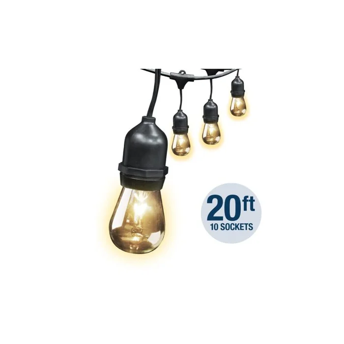130V 20′ 10 Lights Incandescent String Light Set 72034E