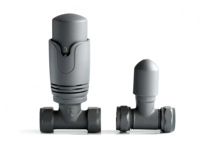 15mm Straight Anthracite TRV4 & Lockshield Pack