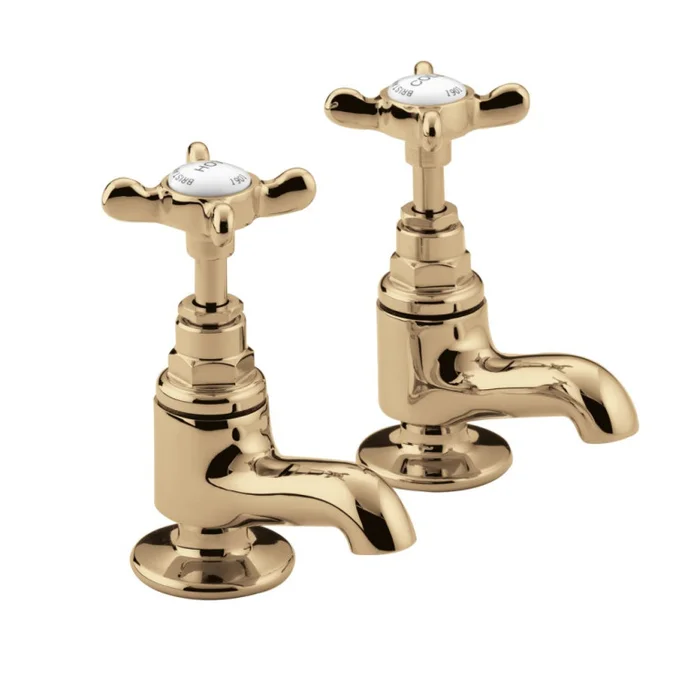 1901 Vanity Basin Taps with Ceramic Disc Valves Gold