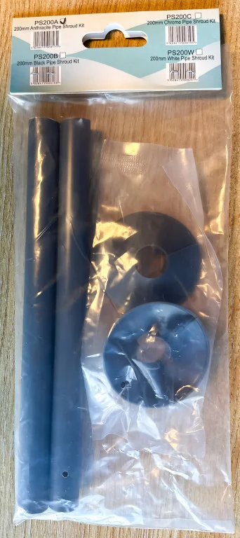 200mm Anthracite Pipe Shroud Kit