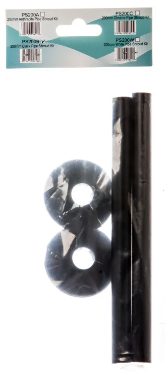 200mm Black Pipe Shroud Kit