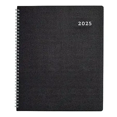 2024-2026 Brownline 14-Month DuraFlex Monthly Planner, 11″ x 8-1/2″, 50% Recycled, Black, December To January, CB1262V.BLK