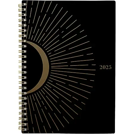 2025 Cambridge® Radiate Weekly/Monthly Planner, 5-1/2″ x 8-1/2″, Black, January To December, 1725-200