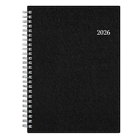 2026 Blue Sky Weekly/Monthly Planner, 5-7/8” x 8-5/8″, Passages/Solid Black, January To December, 152940