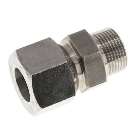 20L & R3/4” Stainless Steel Straight Cutting Fitting with Male Threads 400 bar ISO 8434-1