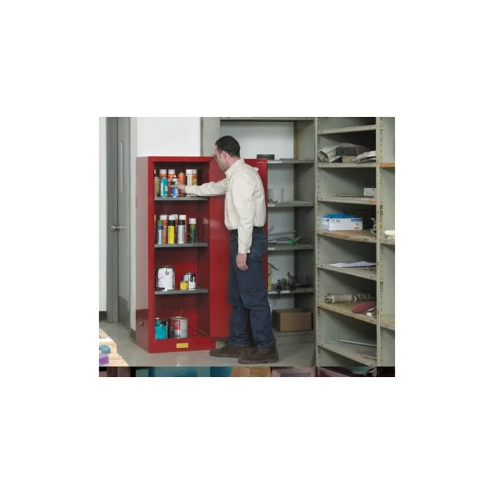 22 Gallon Red Steel Manual Close Flammable Cabinet 892201