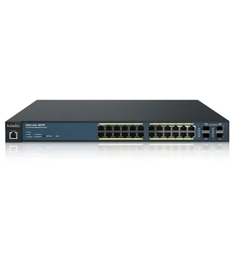 24-Port Managed GbE 410W PoE+ Switch w/4 ENG-EWS1200-28TFP