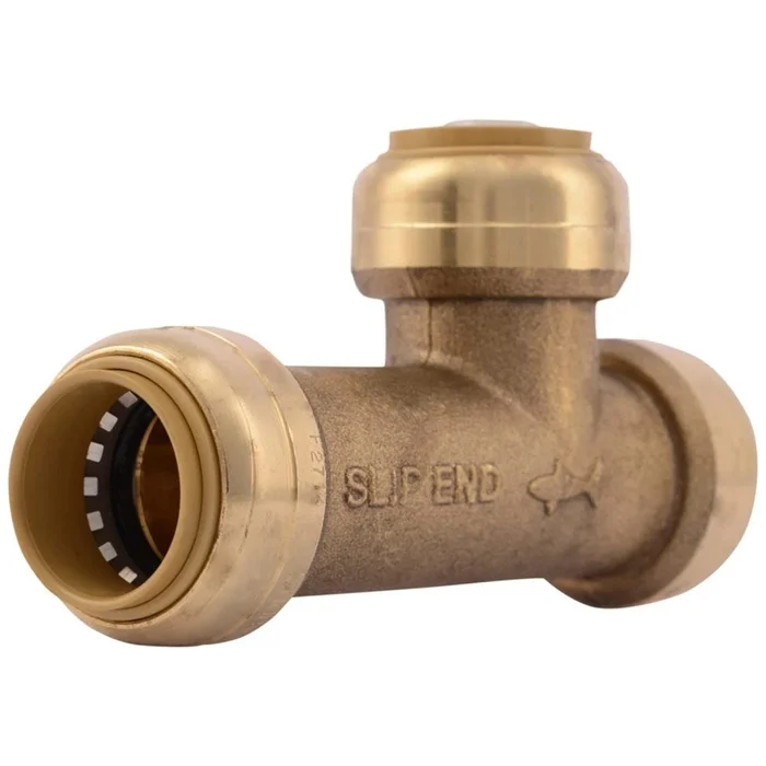 3/4 x 3/4 x 3/4in Push to Connect Brass Push Slip Tee U3370LFA