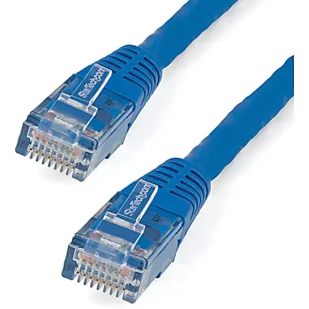 35ft CAT6 Ethernet Cable – Blue Molded Gigabit CAT 6 Wire – 100W PoE RJ45 UTP 650MHz – Category 6 Network Patch Cord UL/TIA