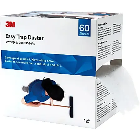 3M Easy Trap Duster System – 6″ Width – Fiber – White – 60 Box – 8 / Carton