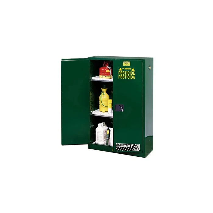 45 Gallon Green Steel Manual Close Pesticides Safety Cabinet 894504