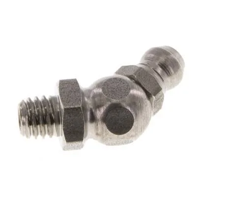 45deg Angled Grease Nipple Stainless Steel M6x1 DIN 71412