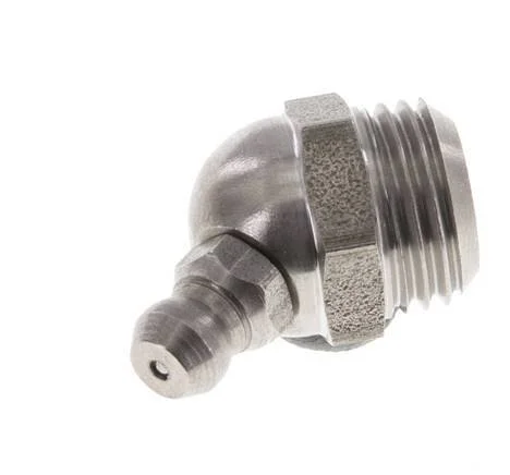 45deg Angled Grease Nipple Stainless Steel R 1/4 inch DIN 71412