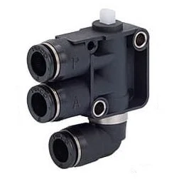 4mm Normally Closed Pin Type Tube Exhaust 3/2-Way Mechanical Valve