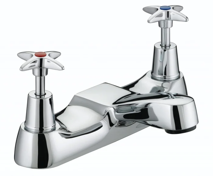 5412 Cross Top Bath Filler Chrome