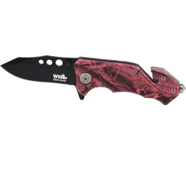 6″ Open Assist Pink Camo Knife