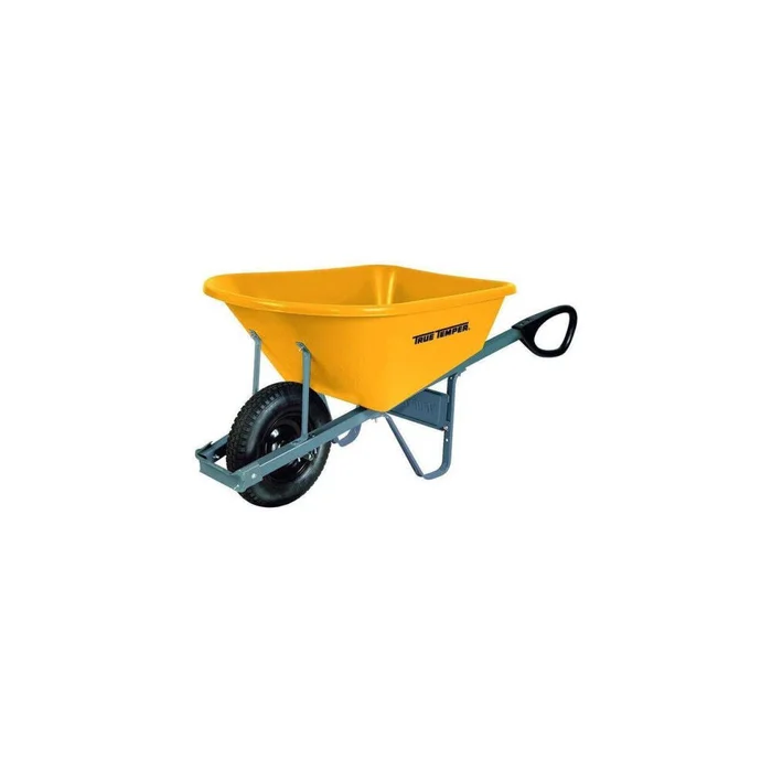 6 Cu Ft. Poly Tray Wheelbarrow with Total Control Handles RP6TC14