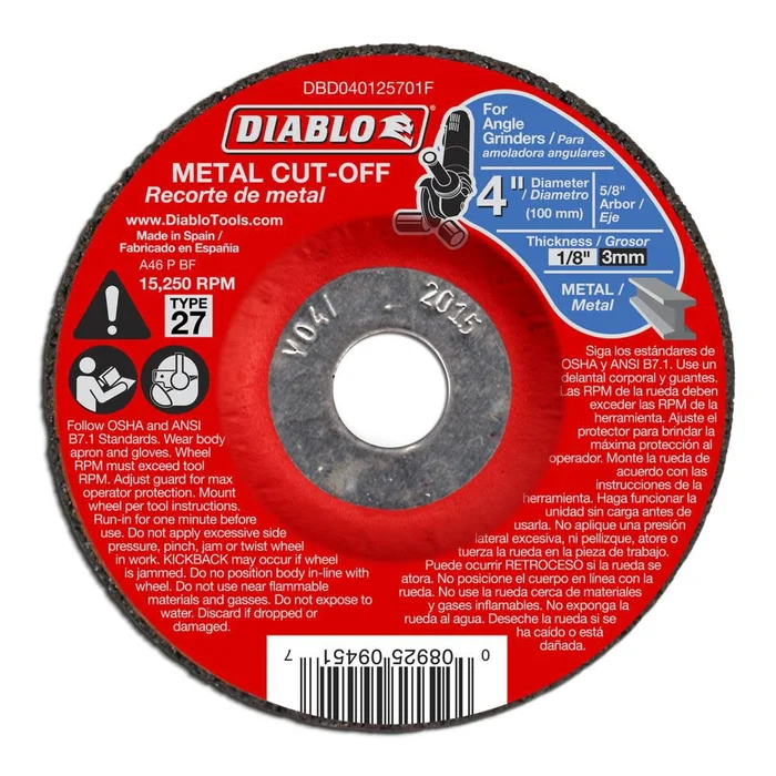 6in. Metal Cut Off Disc – Thin Kerf DBD060045101F