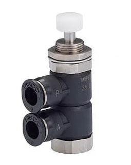 6mm Normally Closed Open-Air Exhaust Panel Mount Pin Type 3/2-Way Mechanical Valve