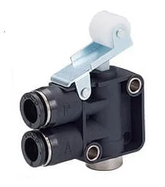 6mm Normally Closed Open-Air Exhaust Roller Type 3/2-Way Mechanical Valve