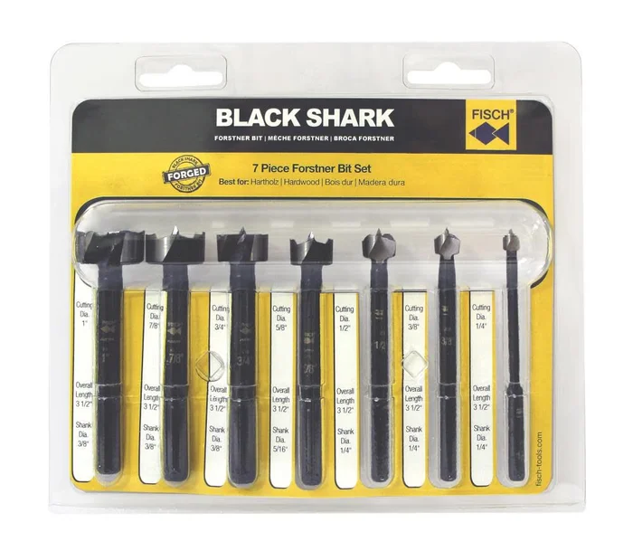 7-Piece Imperial Black Shark Forstner Bit Set In A Blister Pack FSA-367192