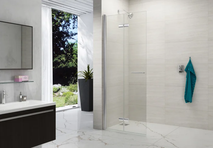 8 Series Folding Showerwall 760mm