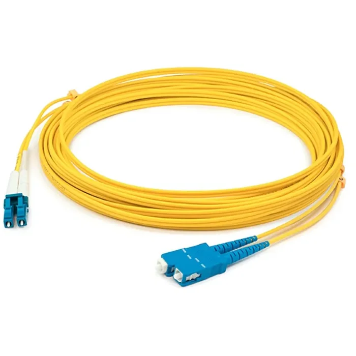AddOn 88m LC (Male) to SC (Male) Straight Yellow OS2 Duplex Plenum Fiber Patch Cable