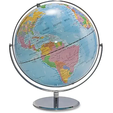 Advantus 12″ Political World Globe, 13″W x 16″H, 12″ Diameter, Multi