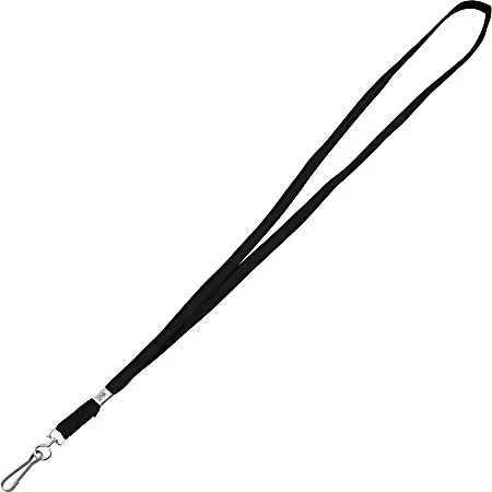 Advantus Metal Clasp Lanyard, 36″ Length, Black, Box Of 100