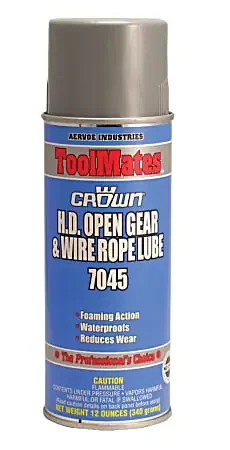 Aervoe Heavy Duty Open Gear & Wire Rope Lubes, 12 oz, Aerosol Can