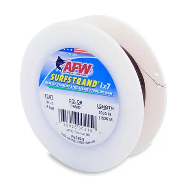 AFW – Surfstrand Bare 1×7 Stainless Steel Leader Wire – Camo – 5000 Feet