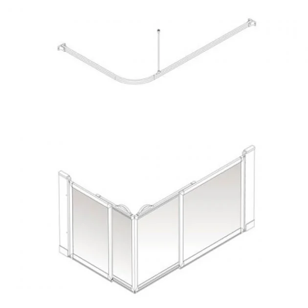 AKW Option SE Sliding Shower Screen 1400-1500mm x 700-820mm – Right Handed