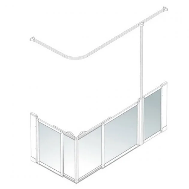 AKW Option SX Sliding Shower Screen 1400-1500mm x 700-820mm – Right Handed
