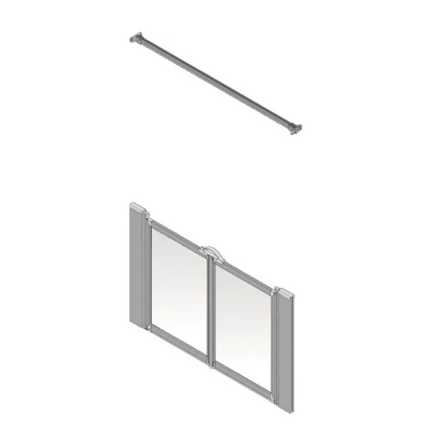 AKW Silverdale Clear Option MW 900 Wet Floor Shower Screen 1200mm Wide