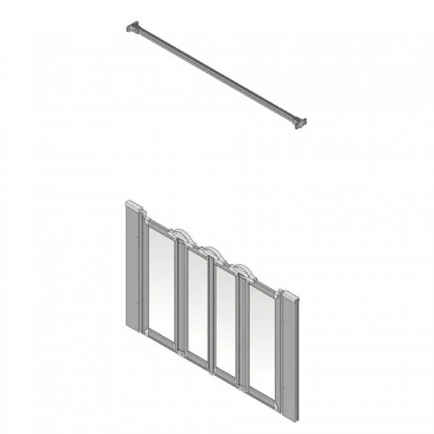 AKW Silverdale Frosted Option N 750 Shower Screen 1300mm Wide