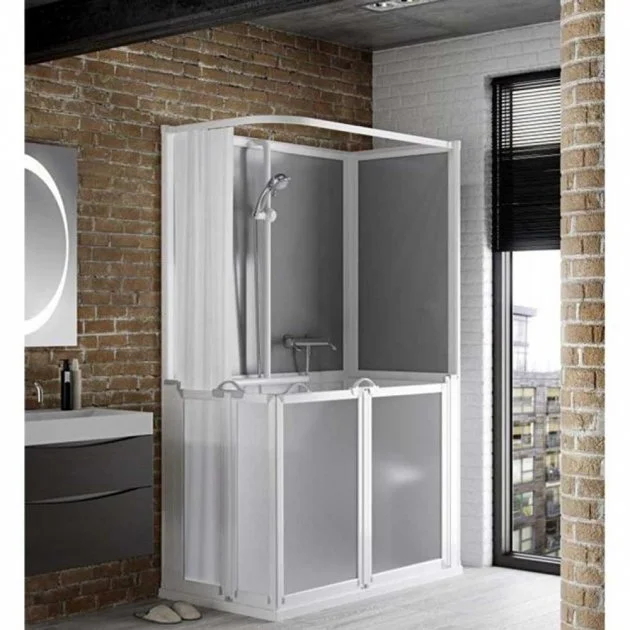 AKW Standalone Shower Cubicle with Braddan Gravity Tray 1200mm x 820mm – Right Handed