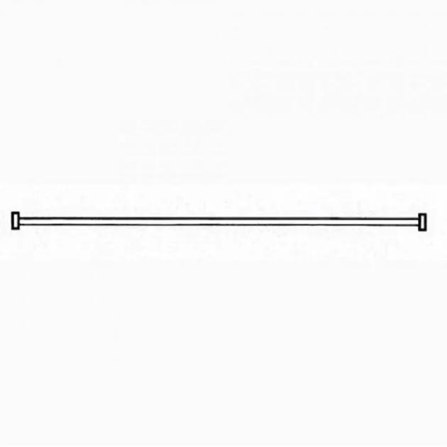 AKW White Bendy Shower Curtain Rail 2000mm