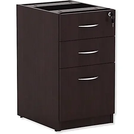 ALERA Valencia Box/Box/File Full Pedestal, 15.63w x 20.5d x 28.5h, Espresso – 15.6″x20.5″x28.5″ – 3x Drawer(s) – VA532822ES