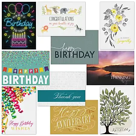 All-Occasion Greeting Cards, Life Events, Box Of 100 Cards
